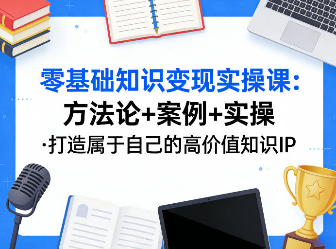 老姜·零基础知识变现实操课，方法论+案例+实操，打造属于自己的高价值知识IP-然百捷网络科技