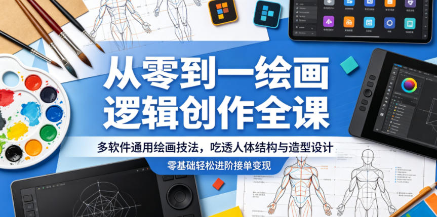 画画接单搞钱实战,从零基础到原创变现-然百捷网络科技