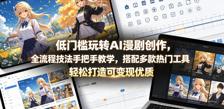 零基础做AI漫剧搞钱,全流程手把手教你出片接单-然百捷网络科技