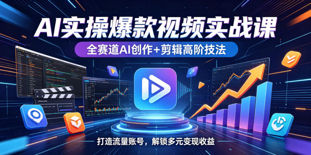 AI短视频爆款实战，全赛道创作解锁多元变现收益-然百捷网络科技
